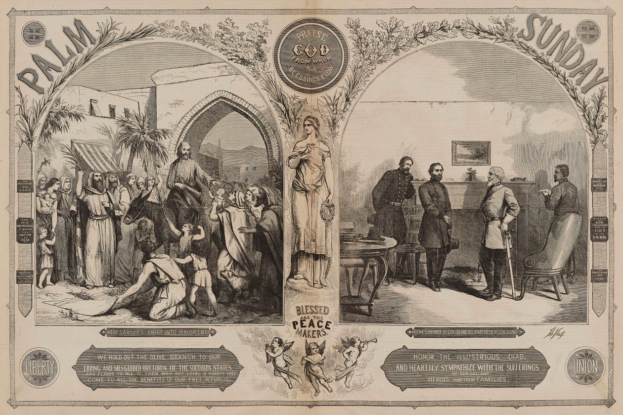 Palmsonntag aus dem Harpers Weekly Magazine, 20. Mai von Thomas Nast