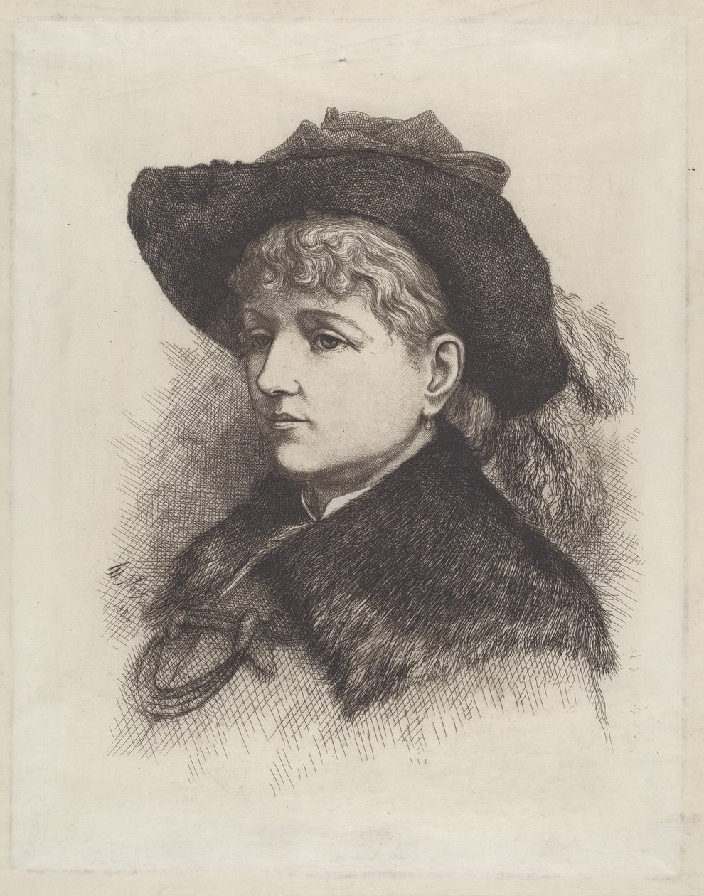 Porträt der Frau des Künstlers, Sarah Edwards Nast von Thomas Nast