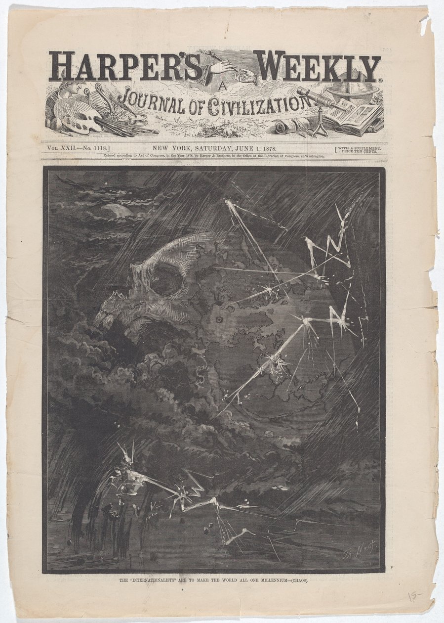 Die "Internationalisten" sollen die Welt zu einem Millennium machen - (Chaos) von Thomas Nast