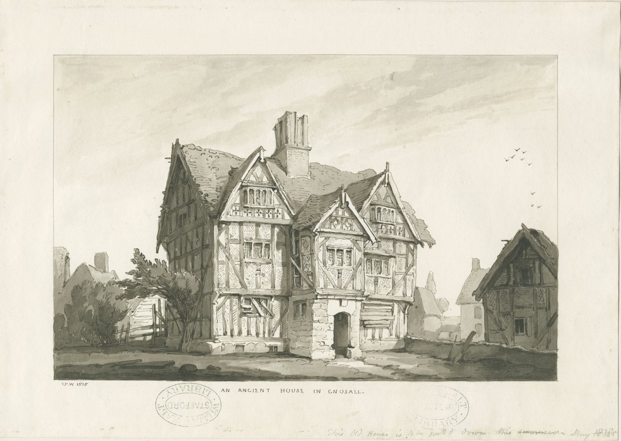 Gnosall Dorf - Altes Haus von Thomas Peploe Wood