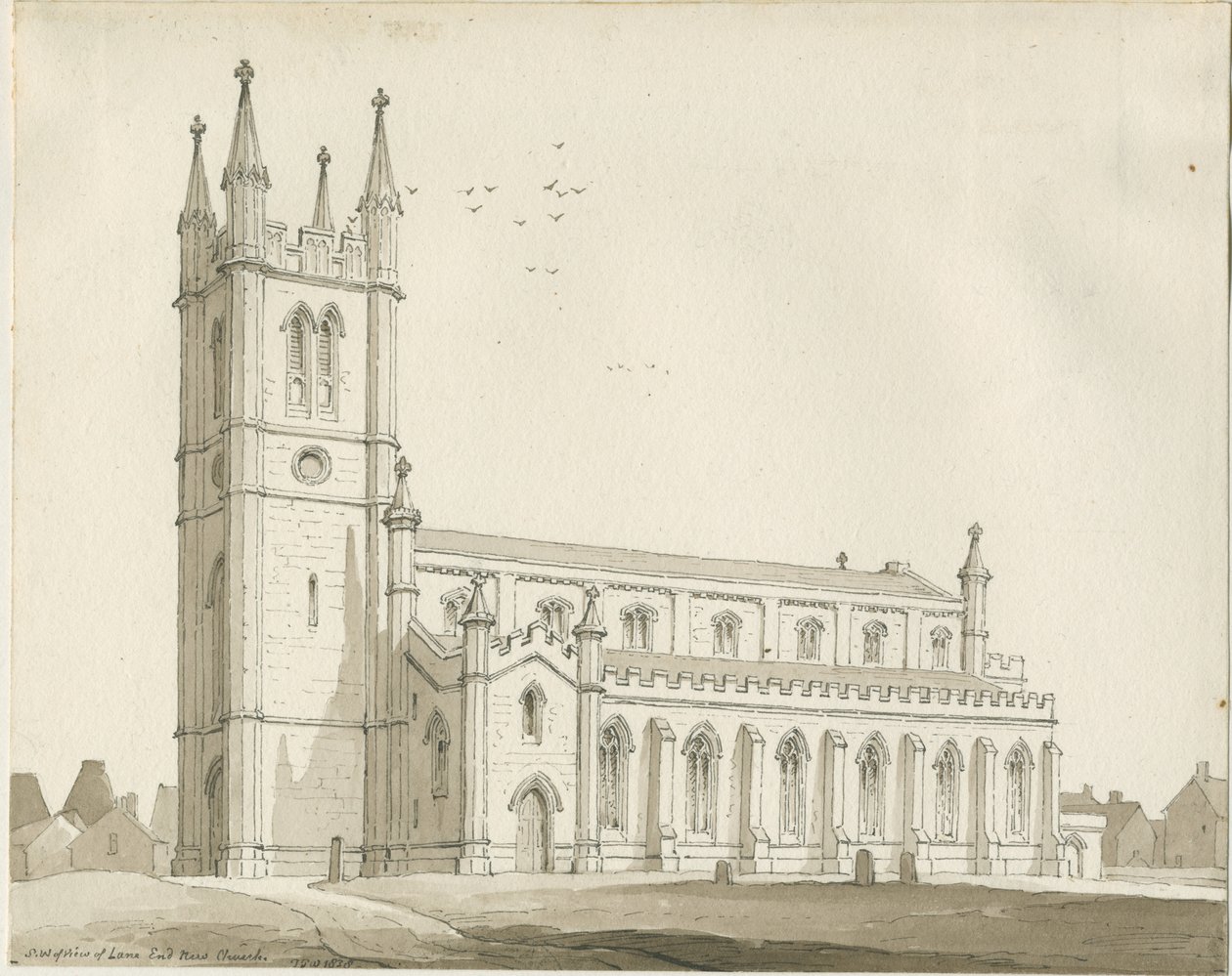 Lane End - Neue Kirche von Thomas Peploe Wood