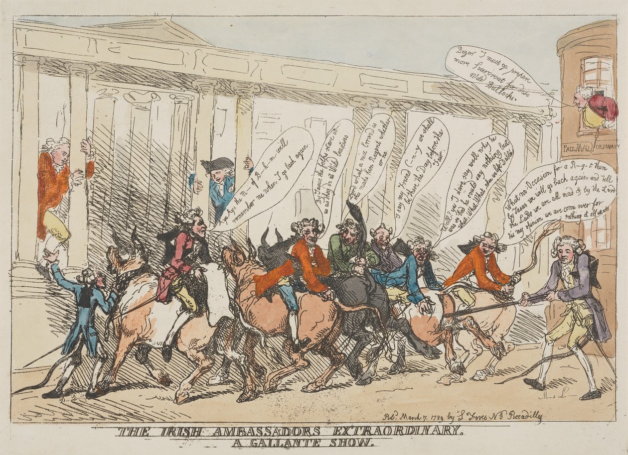 Dieser irische Botschafter außerordentlich eine galante Show von Thomas Rowlandson