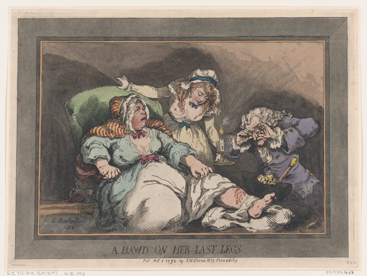 Eine Kupplerin auf ihren letzten Beinen, 1. Oktober 1792 von Thomas Rowlandson