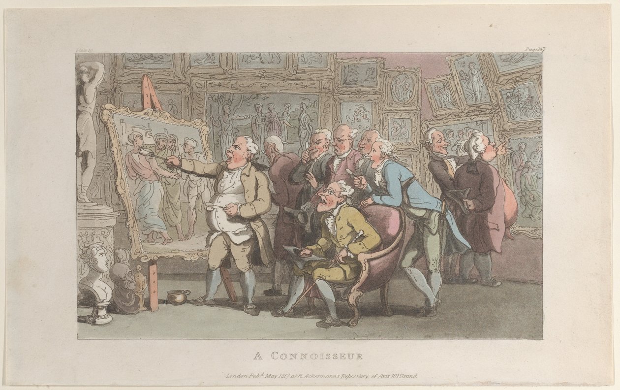 Ein Kenner, aus Der Pfarrer von Wakefield, Mai 1817 von Thomas Rowlandson