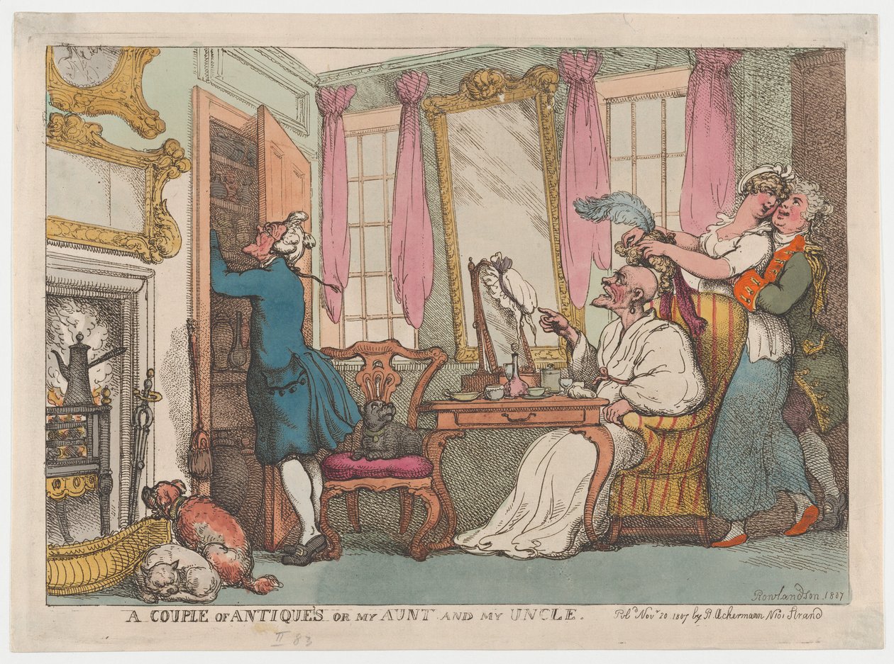 Ein Paar Antiquitäten oder meine Tante und mein Onkel, 20. November 1807 von Thomas Rowlandson