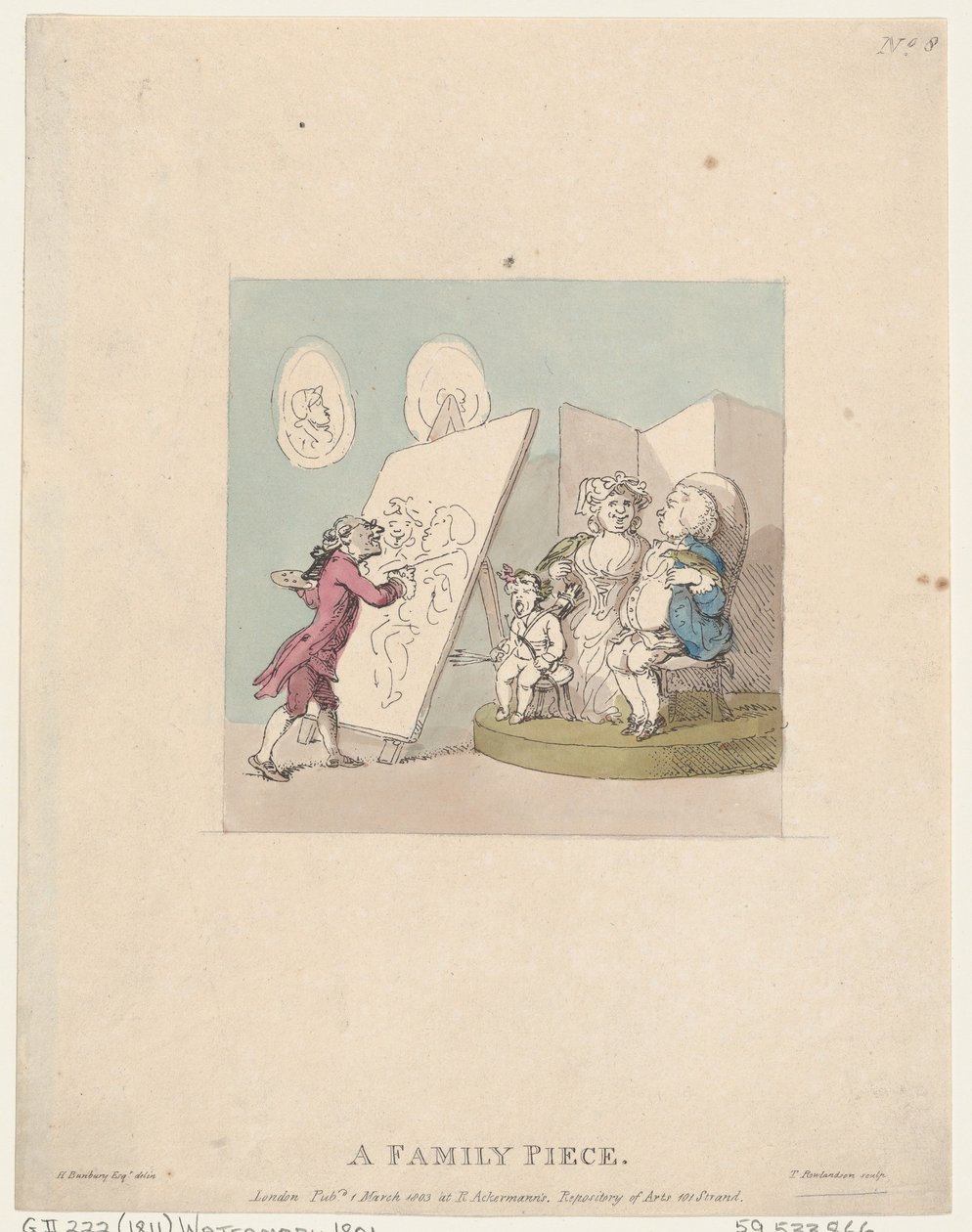 Ein Familienstück, 1. März 1803 von Thomas Rowlandson