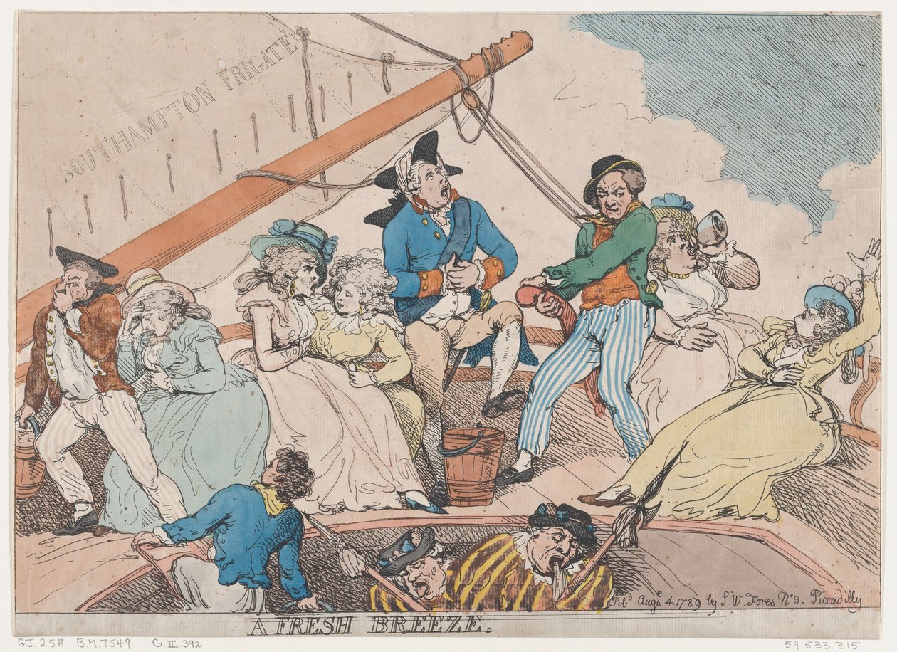Eine frische Brise, 4. August 1789 von Thomas Rowlandson