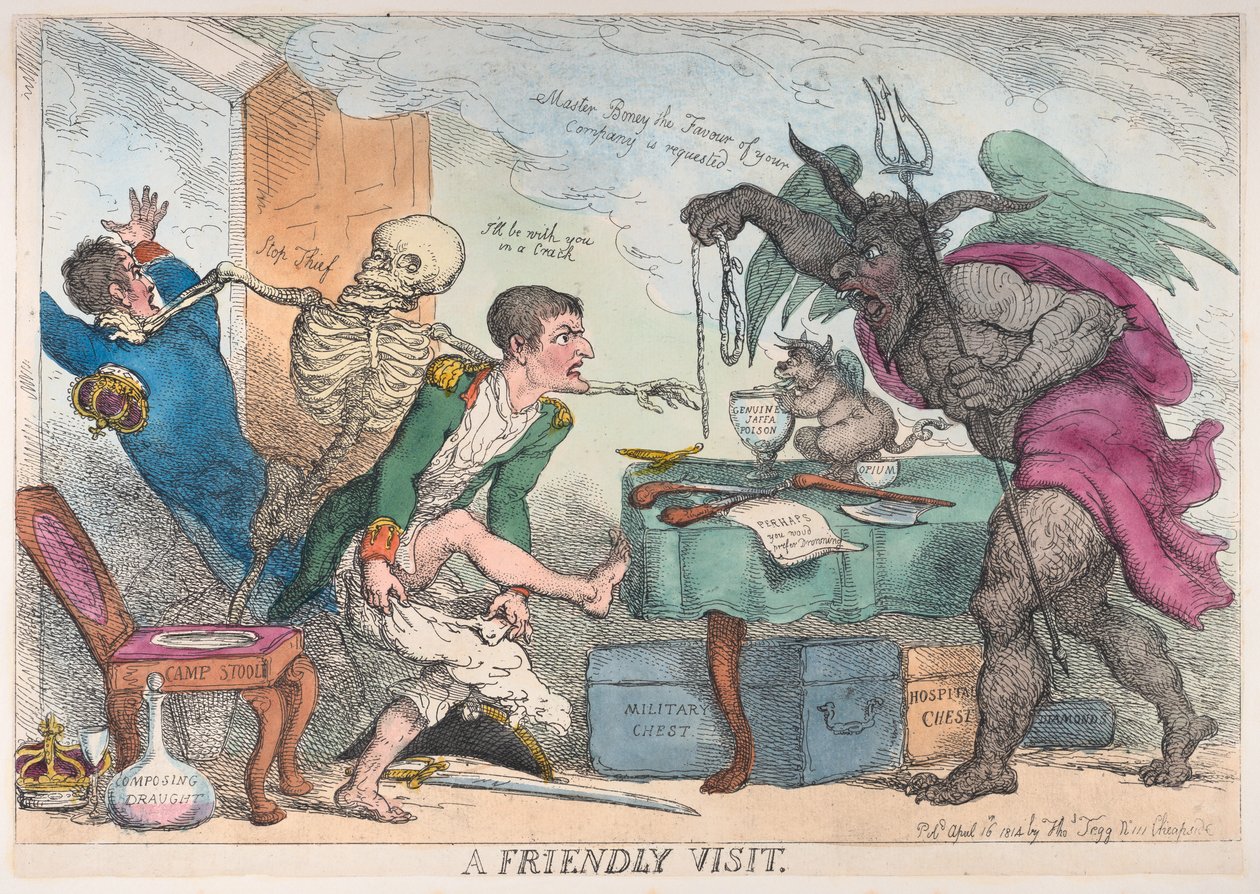 Ein freundlicher Besuch, 16. April 1814 von Thomas Rowlandson