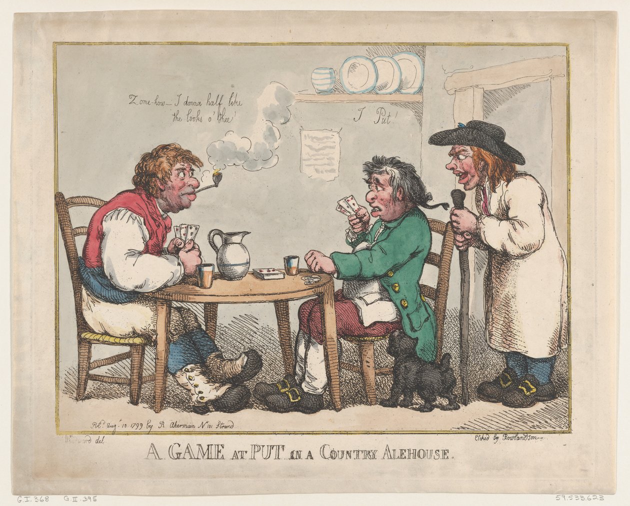 Ein Spiel in einem Landgasthaus von Thomas Rowlandson