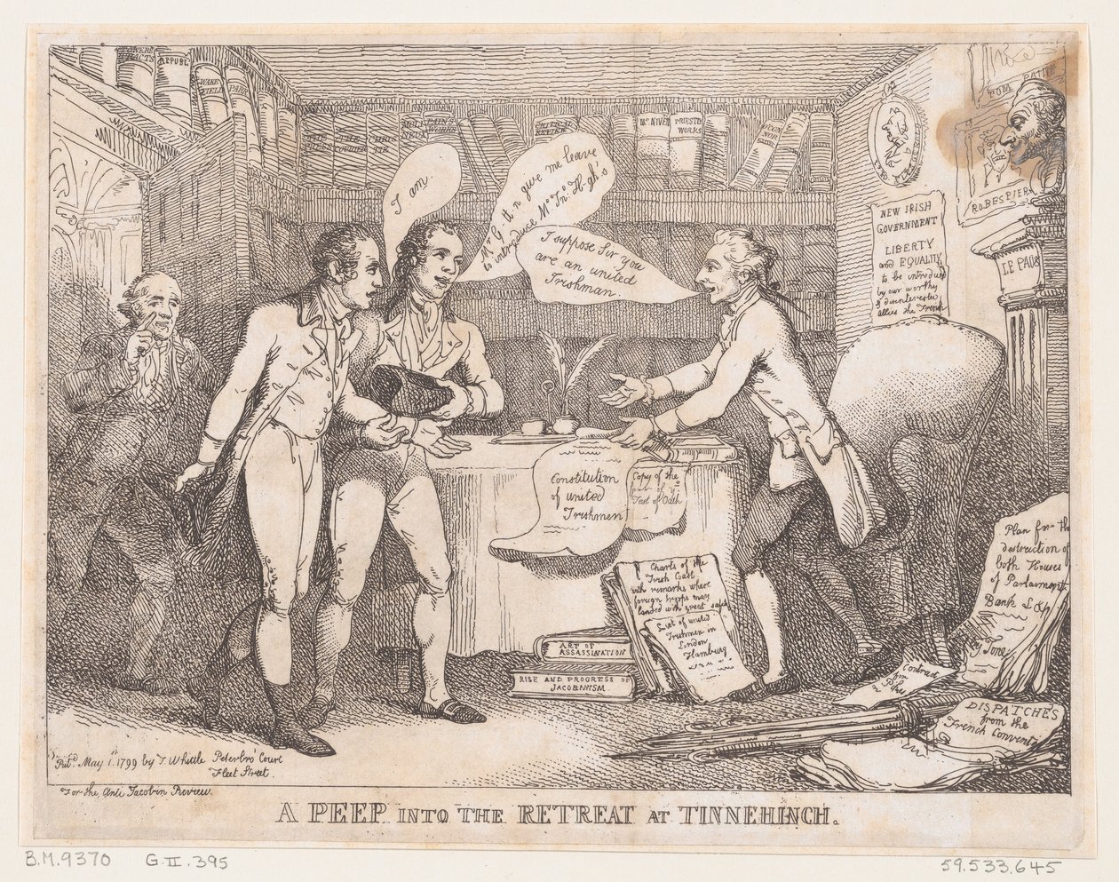 Ein Blick in den Rückzug bei Tinnechurch United Irish, 1. Mai 1799 von Thomas Rowlandson