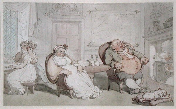 Ein gestohlener Kuss von Thomas Rowlandson