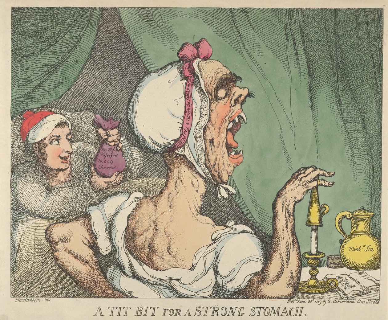 Ein Leckerbissen für einen starken Magen, 20. Juni 1809 von Thomas Rowlandson
