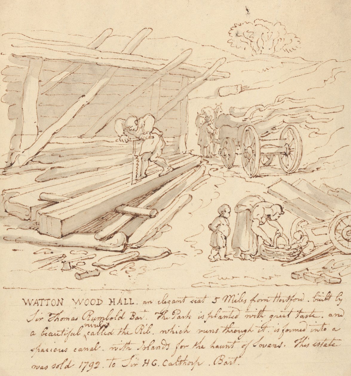 Albumzeichnung von Thomas Rowlandson