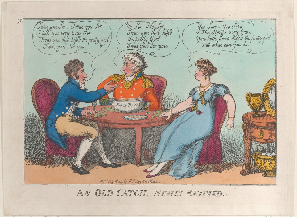 Ein alter Fang, neu belebt, 18. Juli 1809 von Thomas Rowlandson