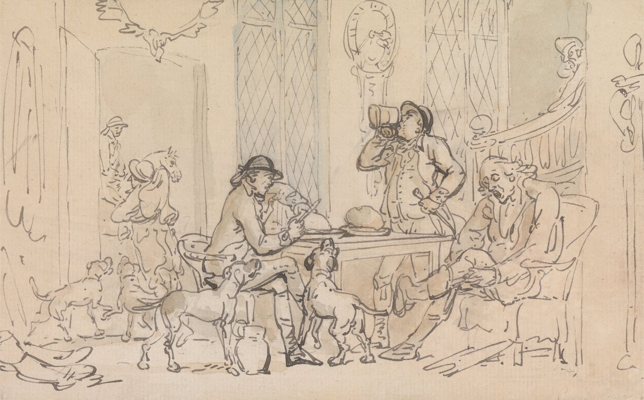 Frühstück vor der Jagd von Thomas Rowlandson