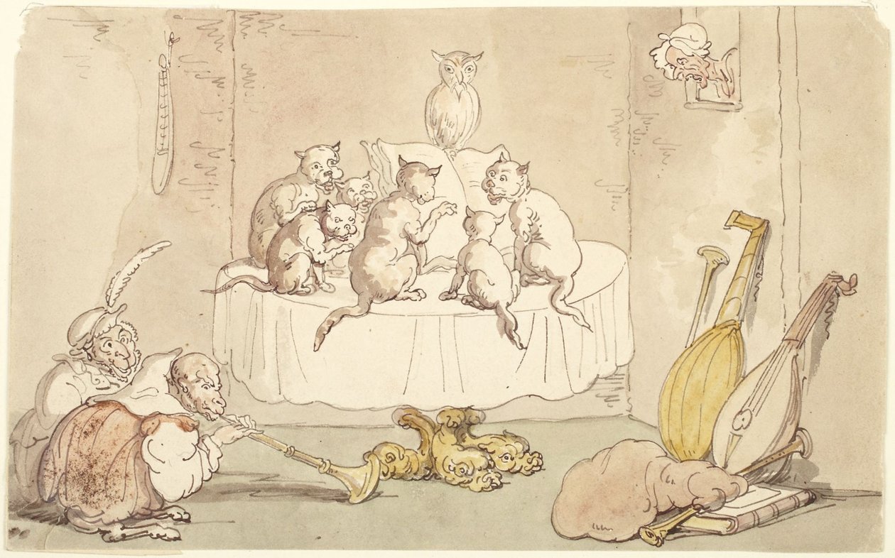 Katzen und Affen von Thomas Rowlandson