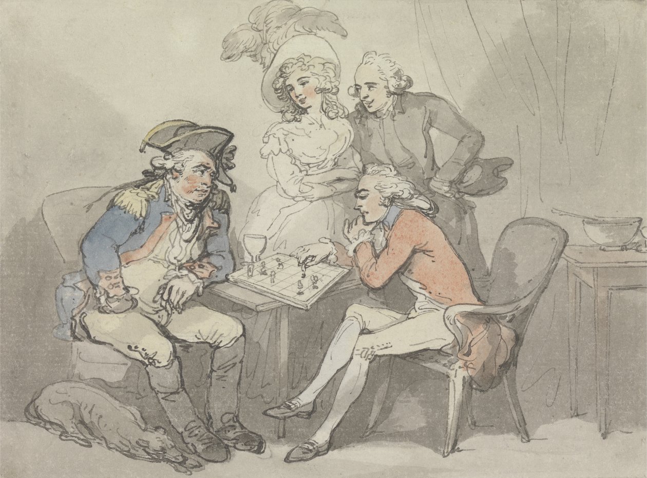 Schachmatt, ca. 1790 von Thomas Rowlandson
