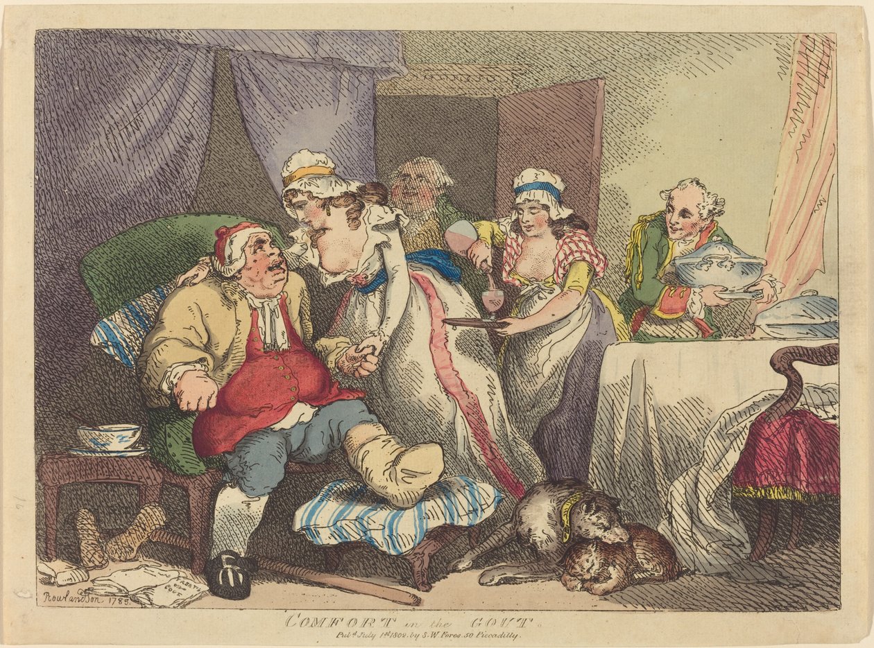 Trost bei der Gicht von Thomas Rowlandson