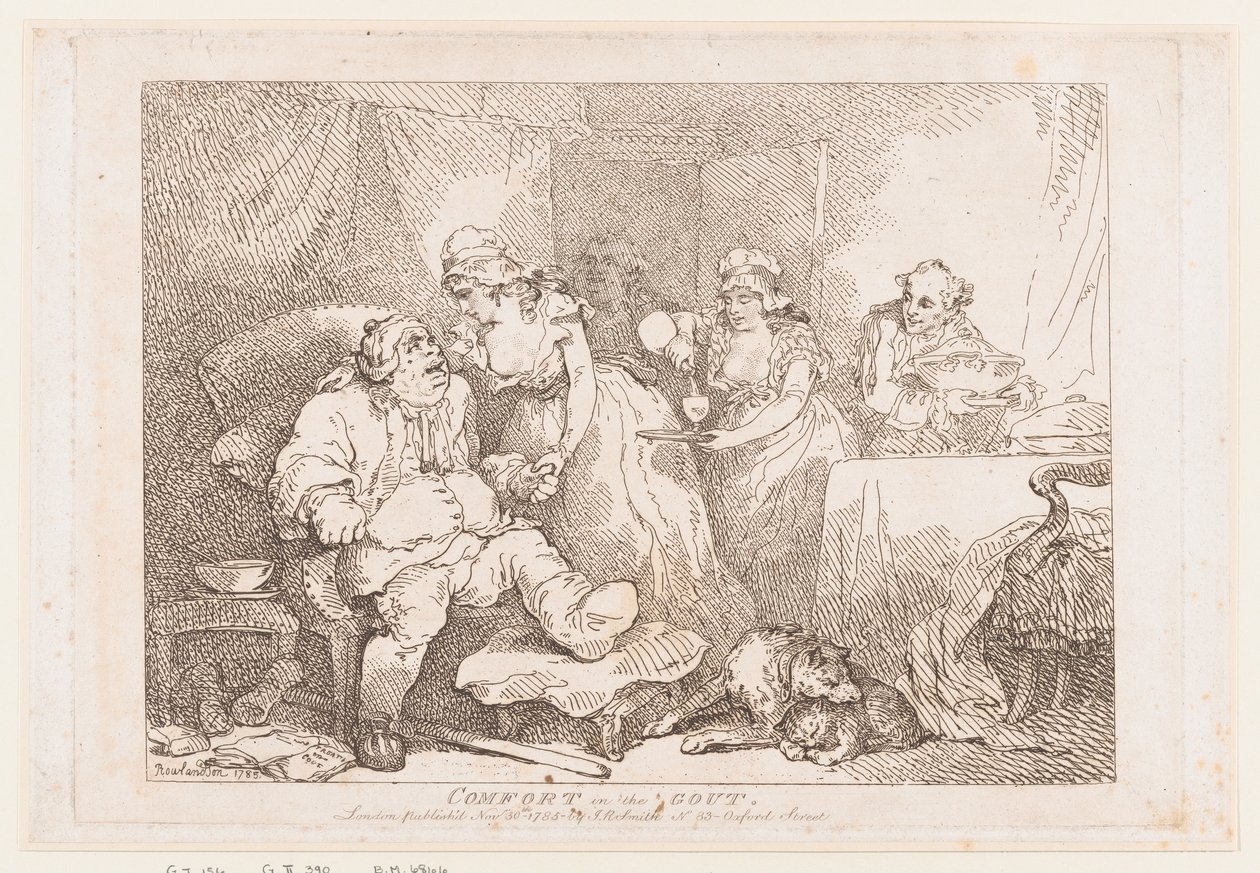 Trost bei der Gicht von Thomas Rowlandson