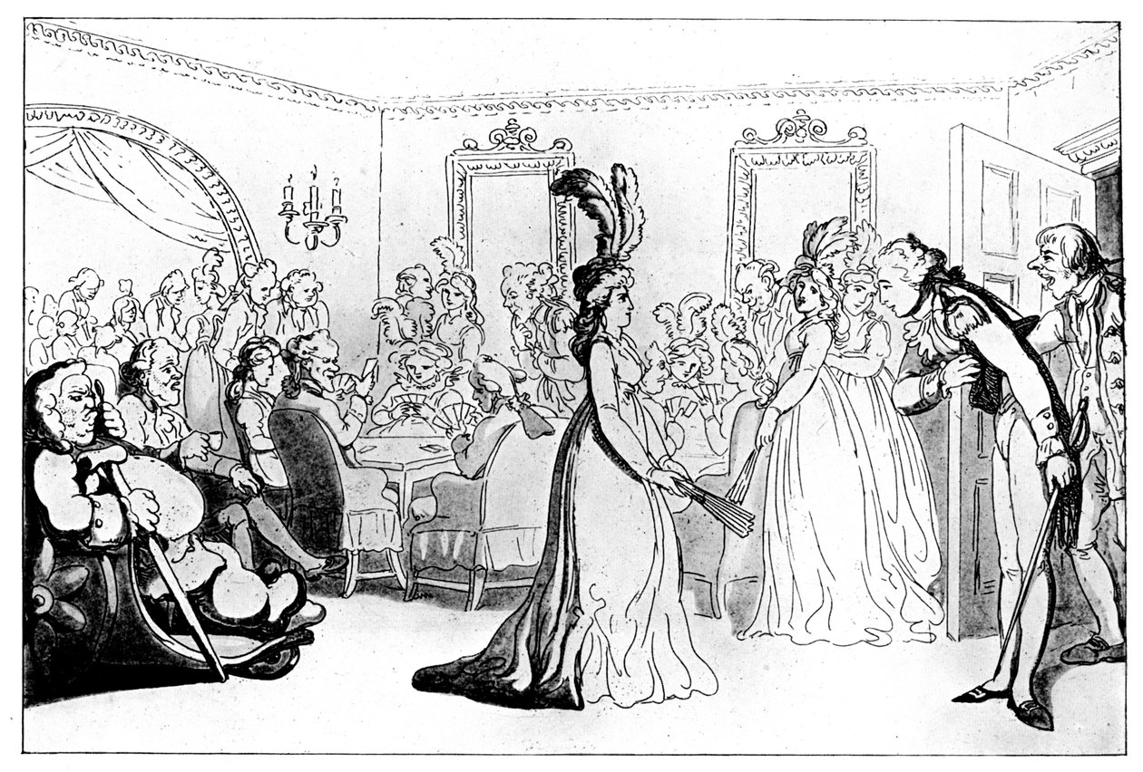 Komfort von Bath: Die Spiele oder Versammlung mit Kartenspielern, 1798 von Thomas Rowlandson