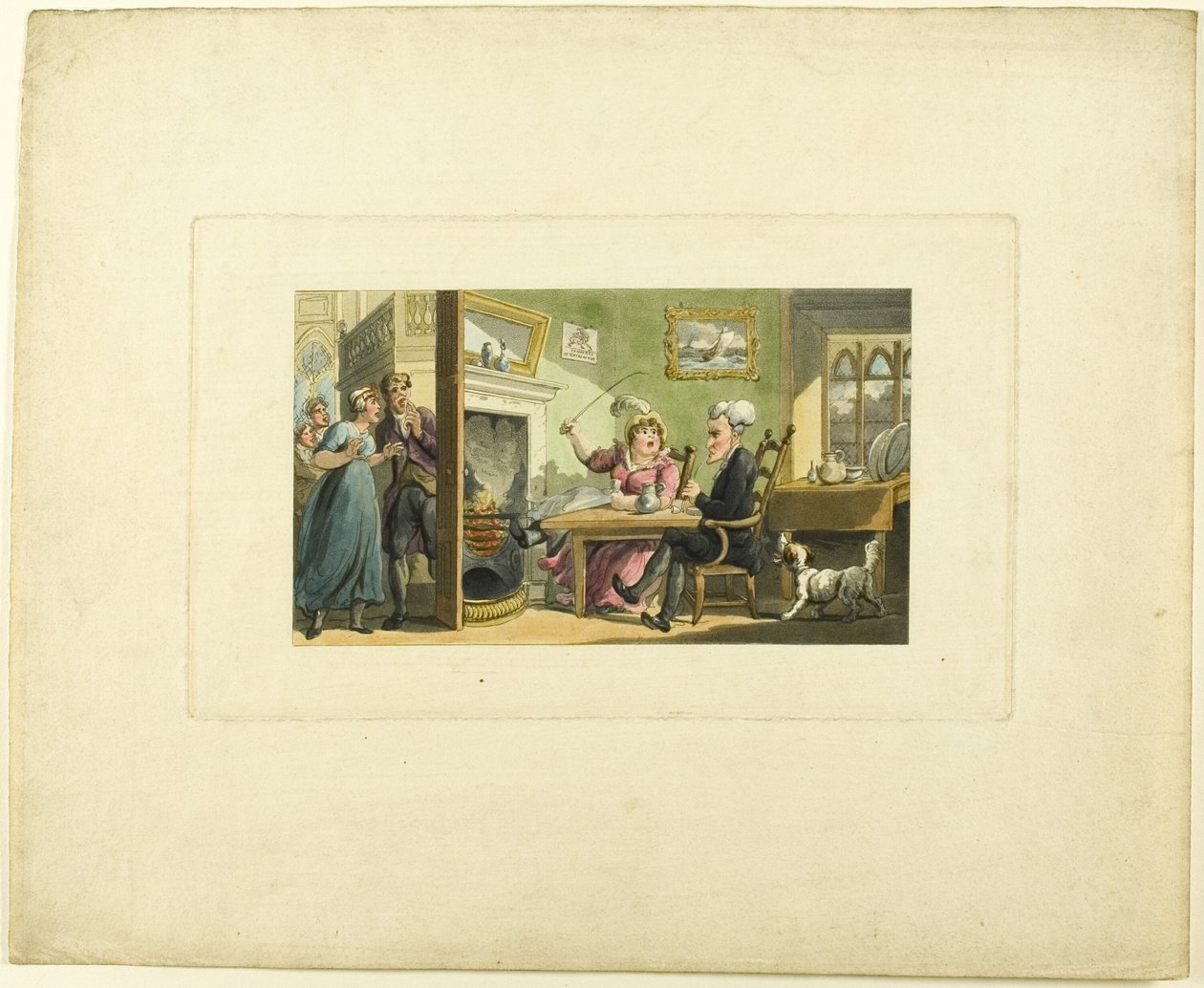 Doctor Syntax kehrt von seiner Tour zurück, aus Die Tour von Doctor Syntax von Thomas Rowlandson