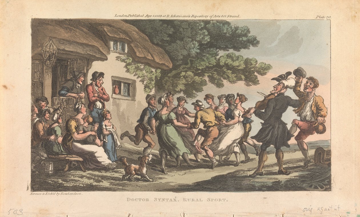 Doktor Syntax, Ländliche Sportarten, aus Die Reise des Doktor Syntax auf der Suche nach dem Malerischen von Thomas Rowlandson