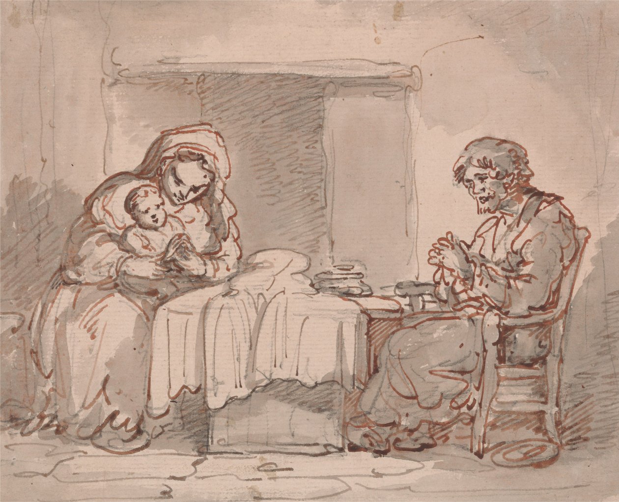 Innenraum eines Hauses von Thomas Rowlandson