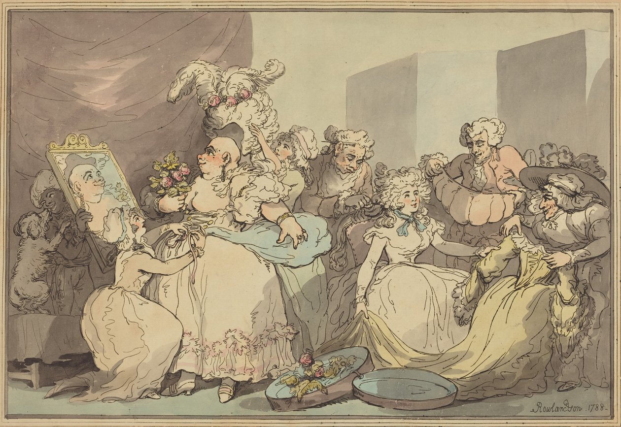 Ankleiden für einen Geburtstag von Thomas Rowlandson