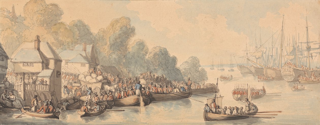 Einschiffung in Southampton, 20. Juni 1794 von Thomas Rowlandson