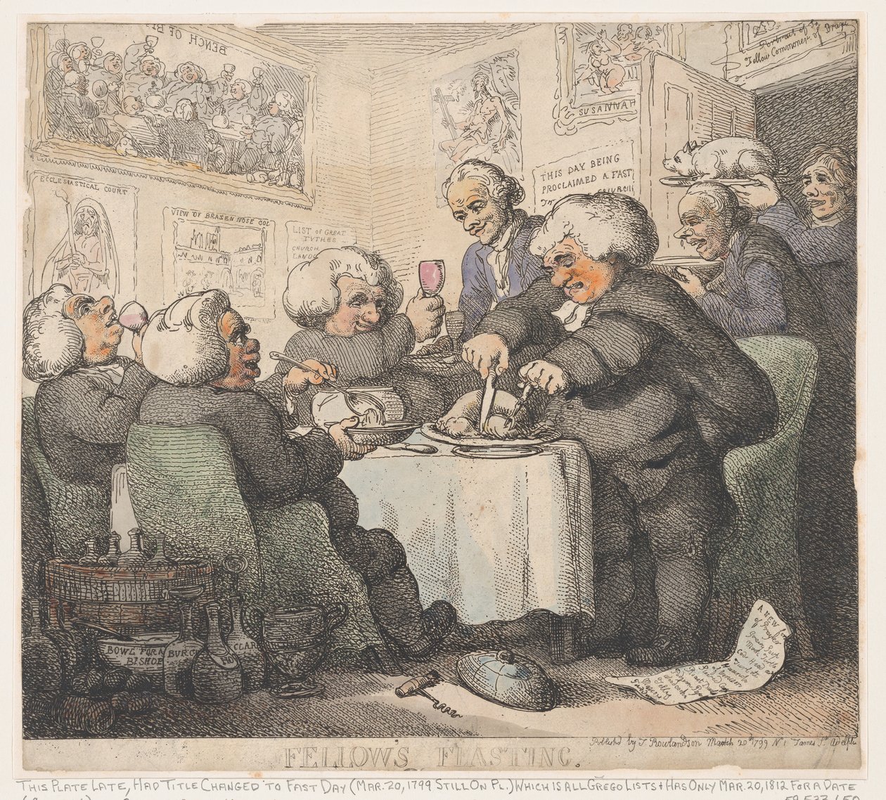 Festmahl der Gefährten von Thomas Rowlandson