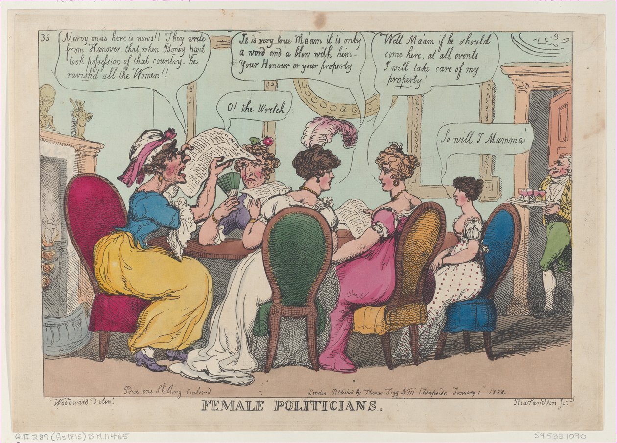 Weibliche Politiker, 1. Januar 1808 von Thomas Rowlandson