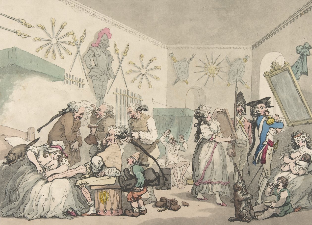 Französische Kaserne, 12. August 1791 von Thomas Rowlandson