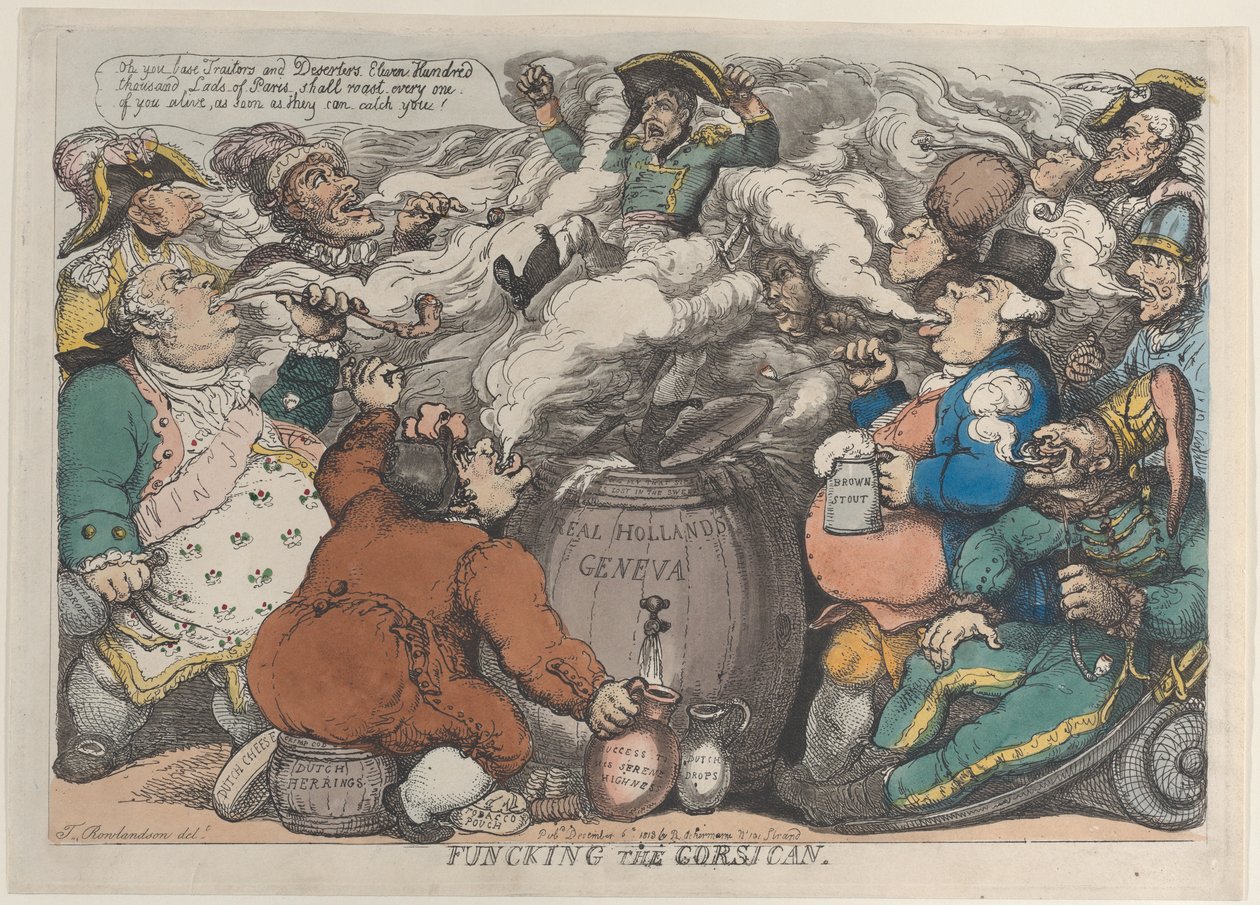 Funcking der Korsikaner, 6. Dezember 1813 von Thomas Rowlandson
