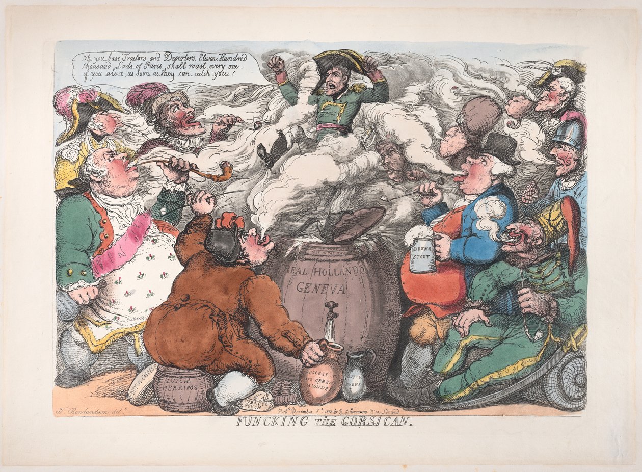 Funcking der Korsikaner, 6. Dezember 1813 von Thomas Rowlandson