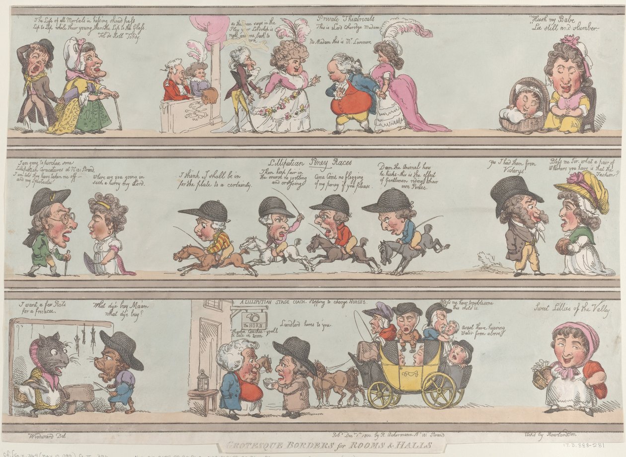 Groteske Bordüren für Räume und Hallen von Thomas Rowlandson