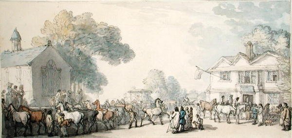 Pferdemarkt in Southampton von Thomas Rowlandson