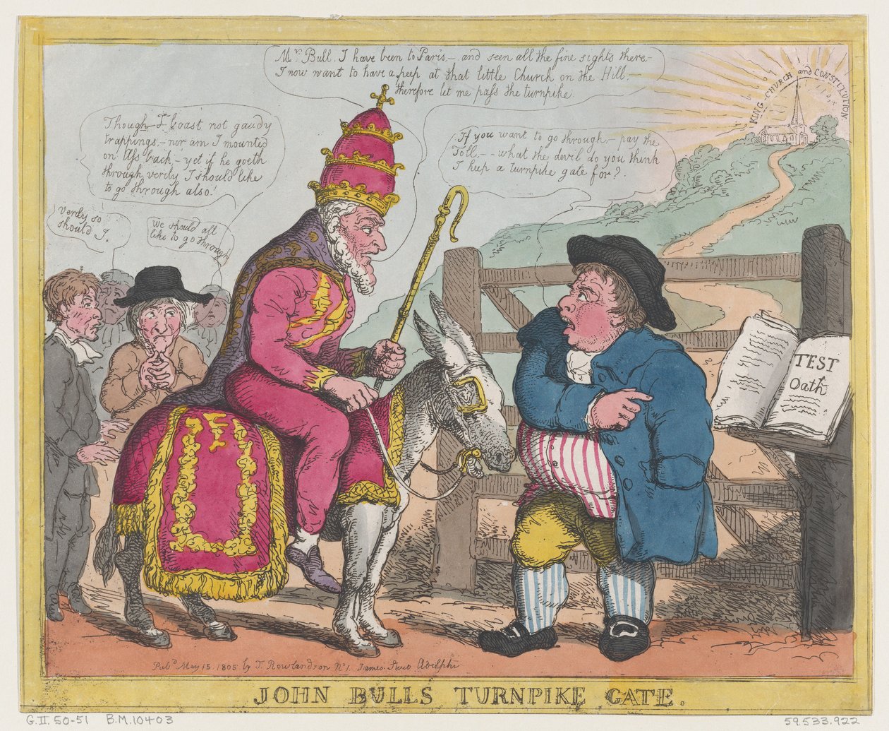 John Bulls Mautstelle von Thomas Rowlandson