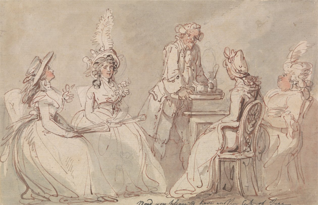 Damen beim Tee von Thomas Rowlandson