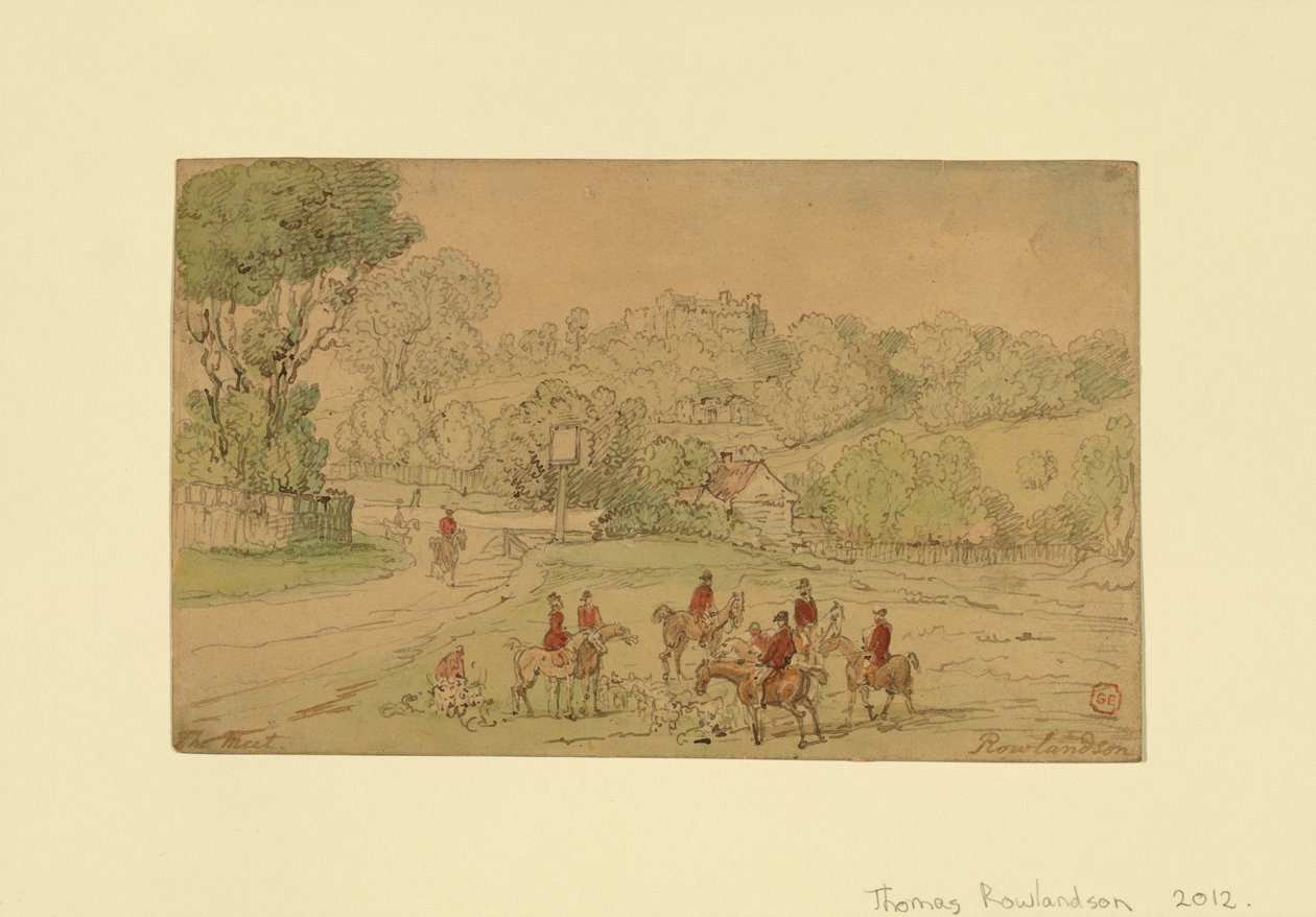 Landschaft mit Jagdszene von Thomas Rowlandson