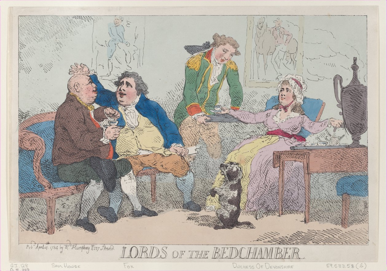 Lords of the Bedchamber, 14. April 1784 von Thomas Rowlandson
