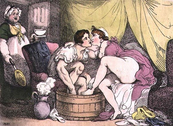 Liebe in einer Wanne oder eine Heilung für eine Erkältung von Thomas Rowlandson