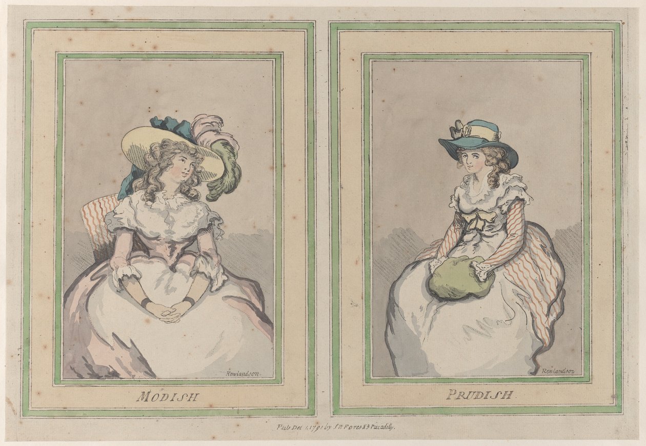 Modisch und prüde, 1. Dezember 1791 von Thomas Rowlandson