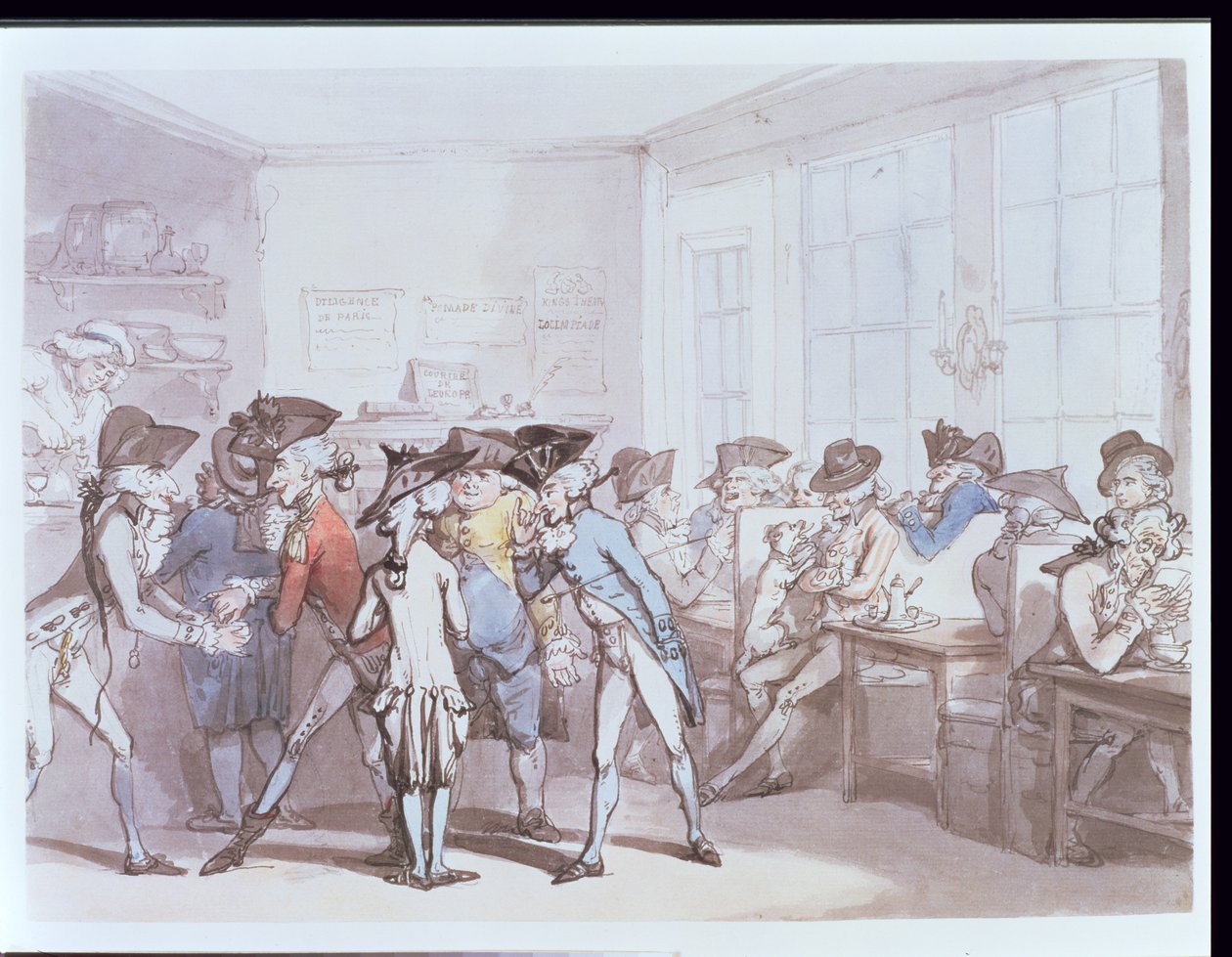 Nr. 1732 Ein französisches Kaffeehaus von Thomas Rowlandson