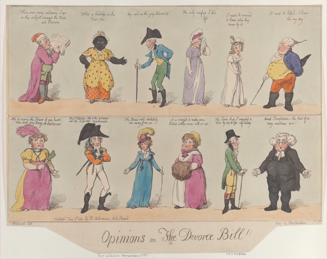 Meinungen zum Scheidungsgesetz!!, 2. Juni 1800 von Thomas Rowlandson