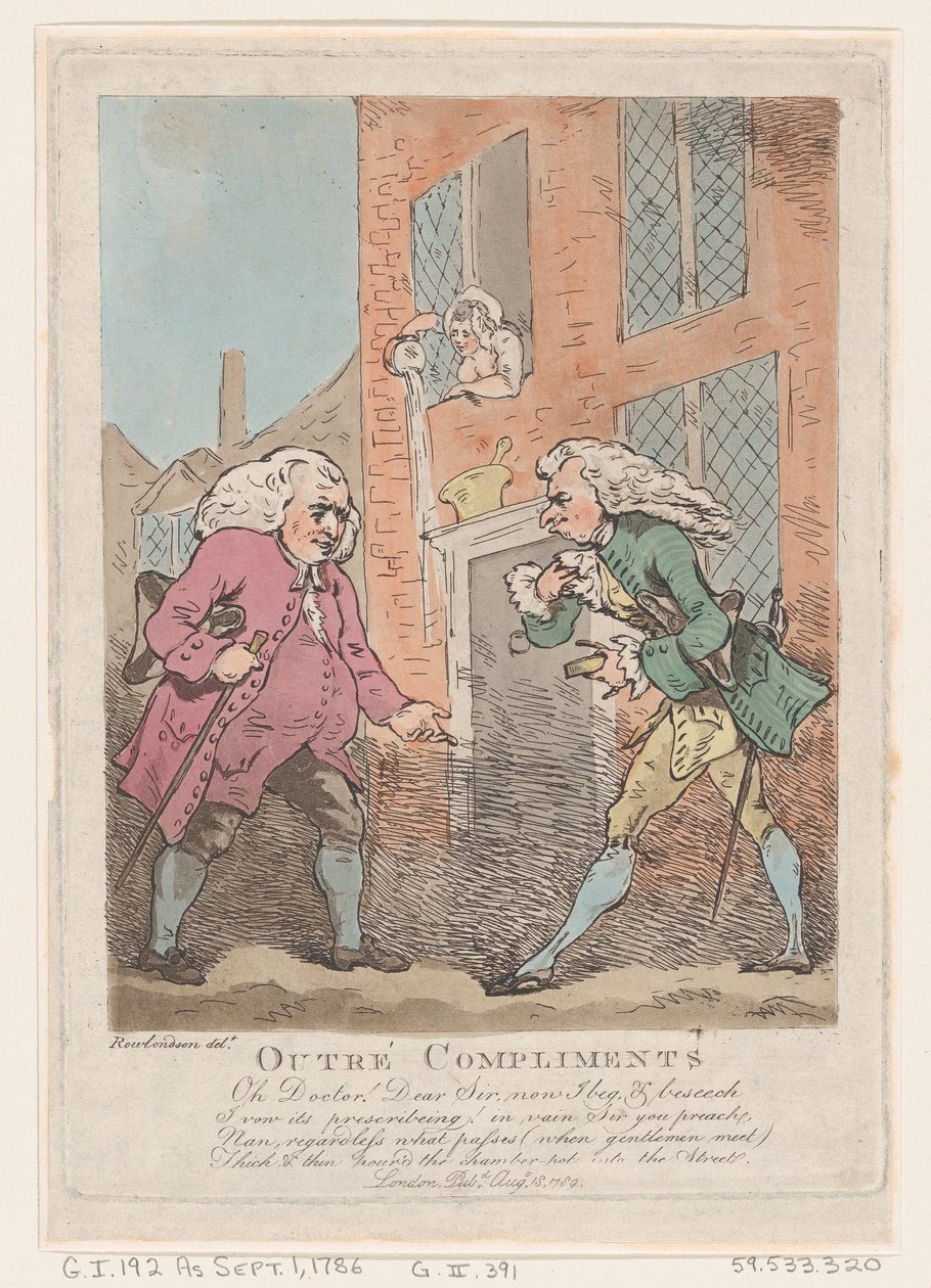 Übertriebene Komplimente von Thomas Rowlandson