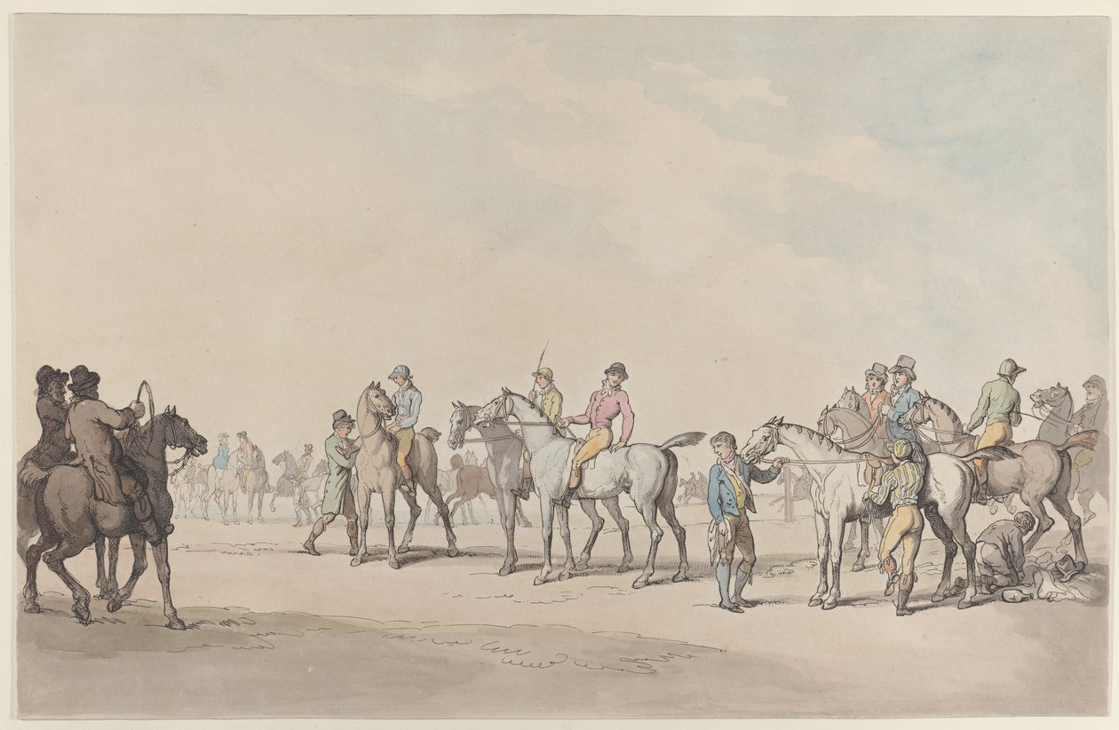 Vorbereitung auf das Rennen von Thomas Rowlandson