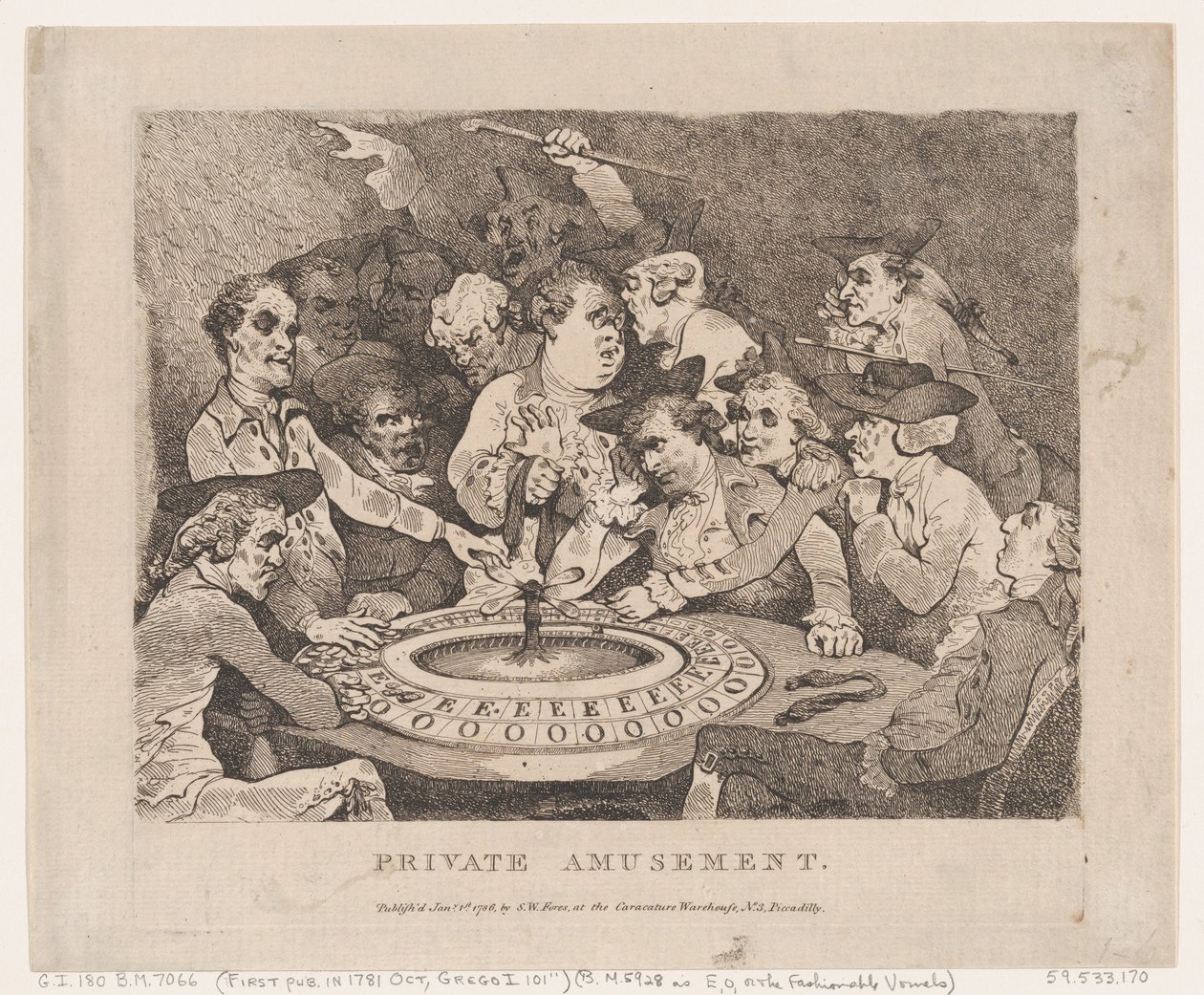 Private Unterhaltung, 1. Januar 1786 von Thomas Rowlandson