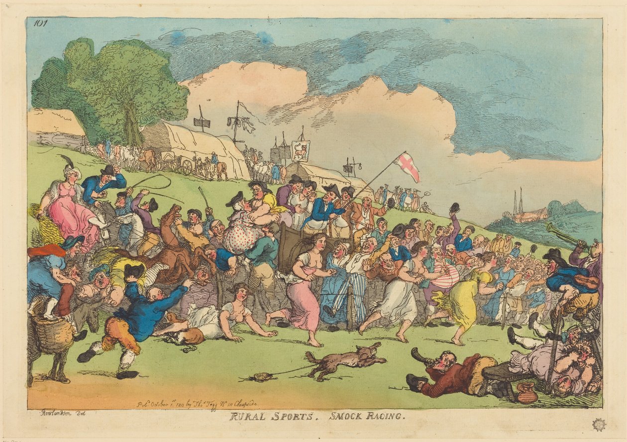 Ländliche Sportarten. Kittelrennen von Thomas Rowlandson