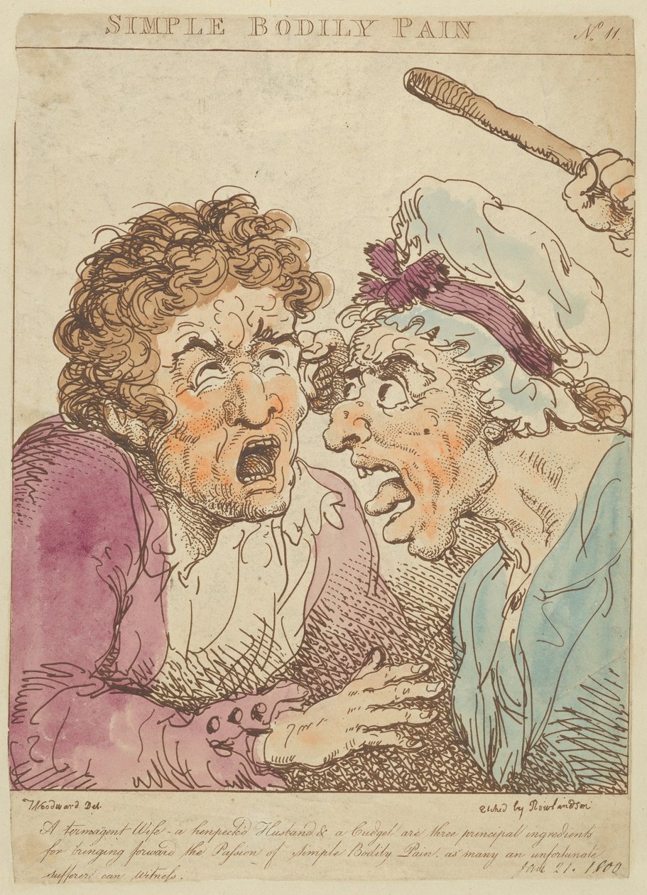 Einfacher körperlicher Schmerz, 1800 von Thomas Rowlandson