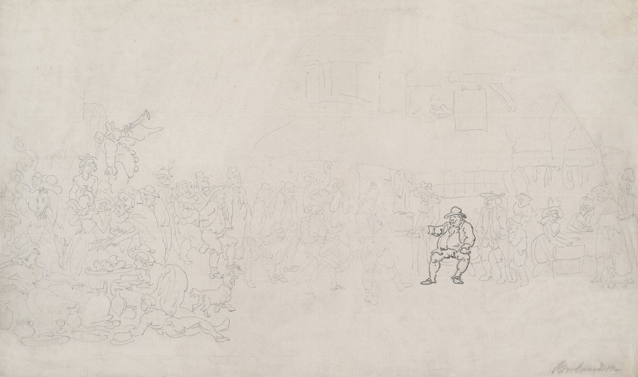 Skizze für Der Werber von Thomas Rowlandson